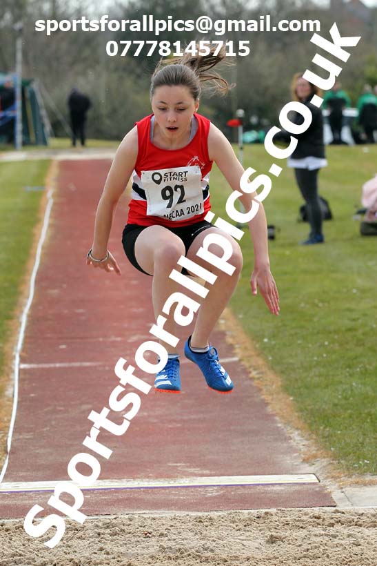 Long jump, 2021 NECAA Open Graded Meeting, Morpeth. Photo: David T. Hewitson/Sports for All Pics